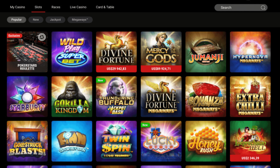 PokerStars Casino Slot List - ACG