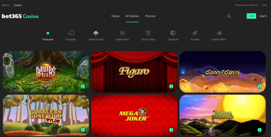 Bet365 Mobile Casino Games - ACG