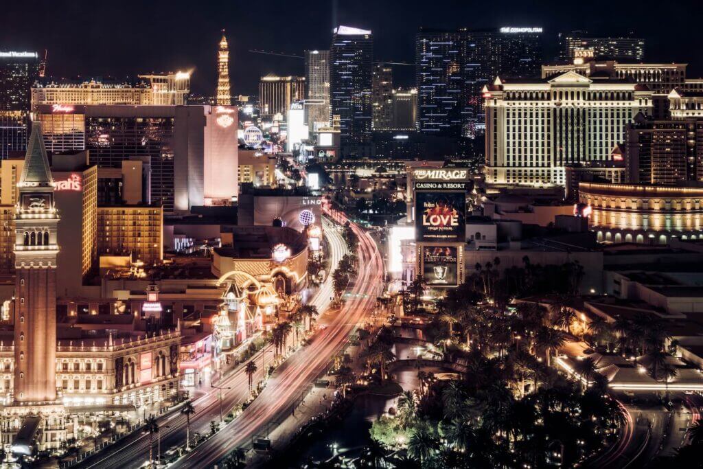 The Las Vegas Strip at night