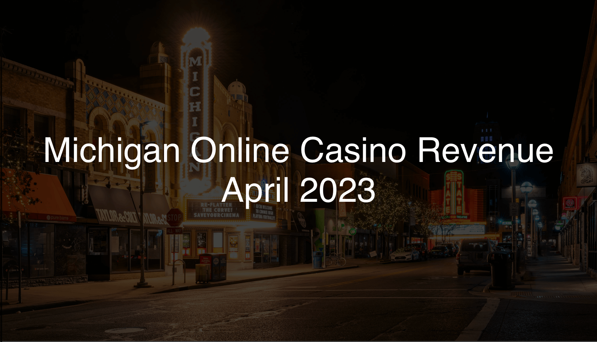 Michigan Online Casino Revenue April 2023